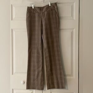 Mossimo Plaid Brown Trousers